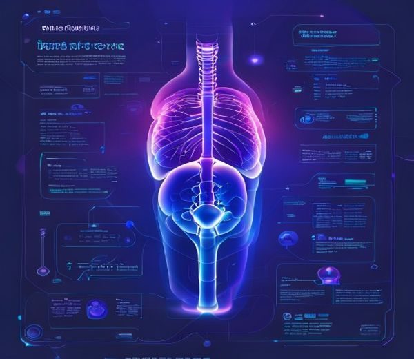 深蓝紫色调医学科普插图，展示人体膀胱解剖示意图与健康数据面板，背景有柔和光晕，专业感强，适合憋尿任务健康科普封面